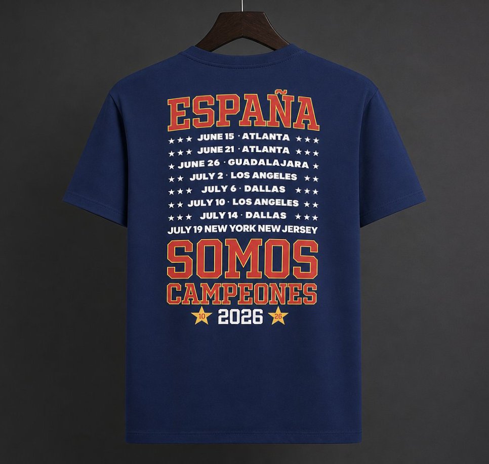 Spain 2026 World Cup Champion T-Shirt - Blue