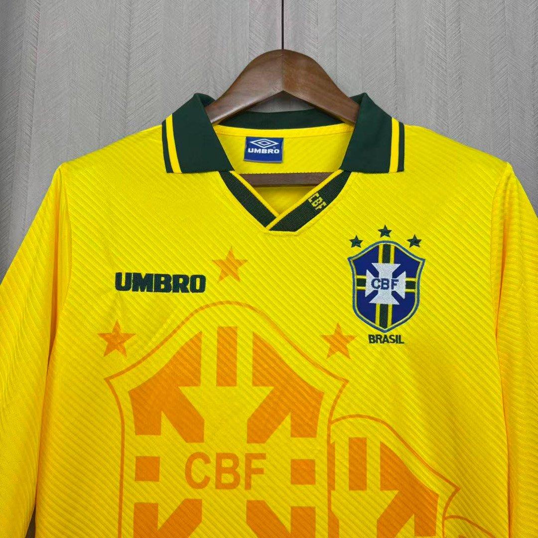 Brazil 1994 Home Retro Shirt - Long Sleeve