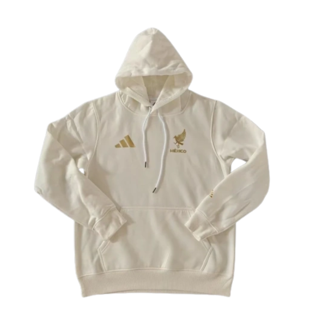 Mexico 2025/26 Team Hoodie - White/Gold