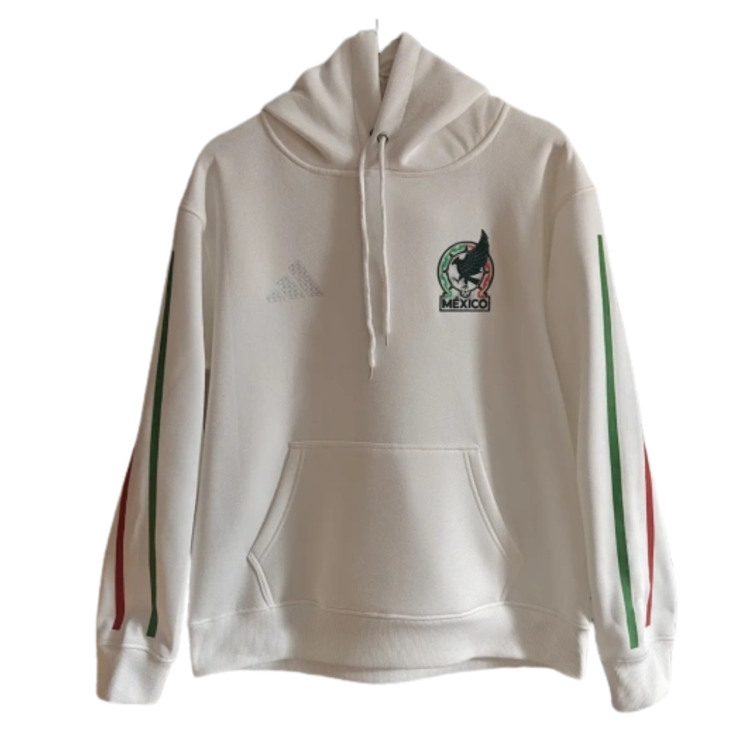 Mexico 2026/27 Team Hoodie - White/Mexican Tricolor