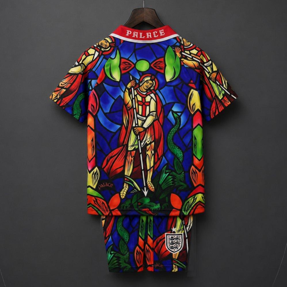 Palace Skateboards x England 2026 "St. George" Stained Glass Children's Home Jersey