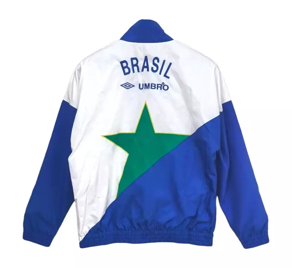 Brazil 1994 Retro Windbreaker Jacket - White/Green/Blue