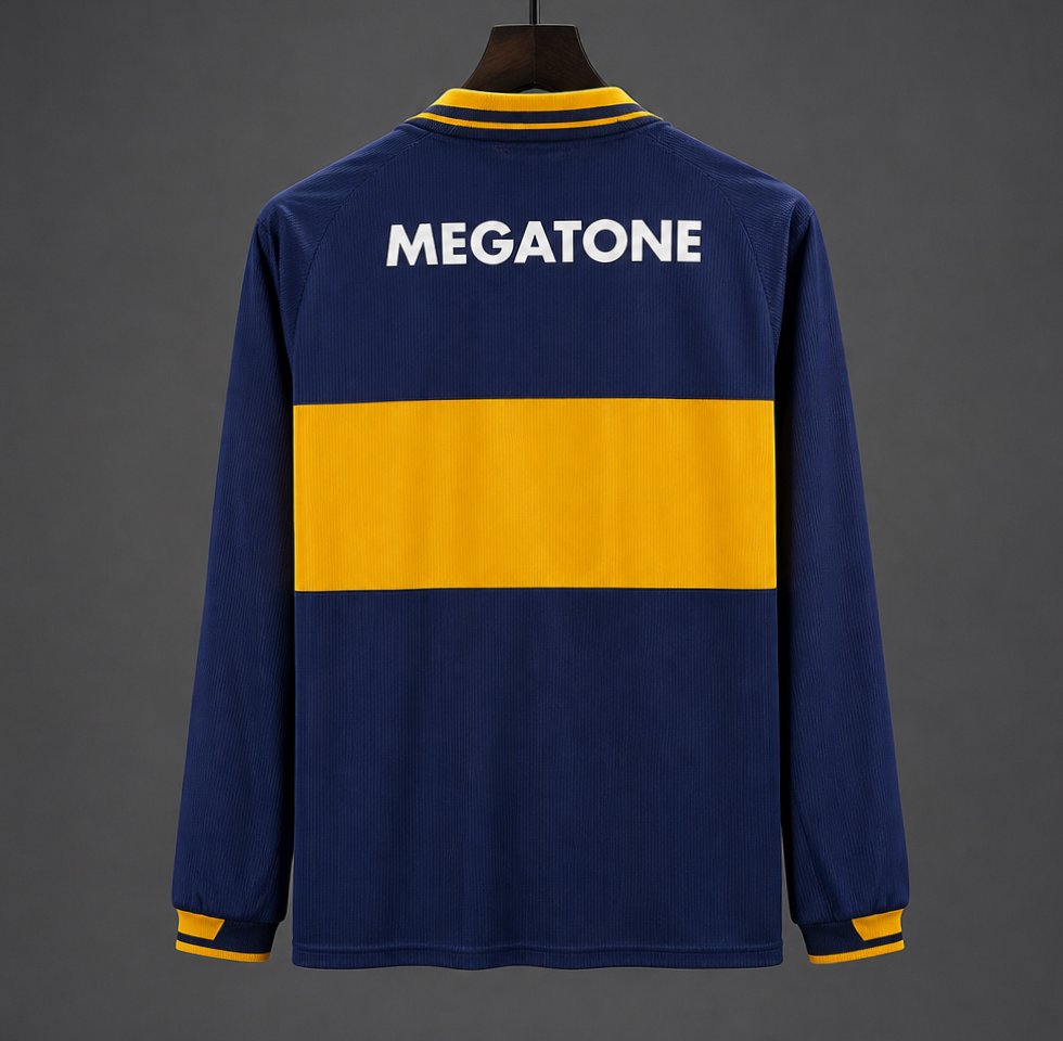 Boca Juniors 2006/07 Home Retro Shirt - Long Sleeve