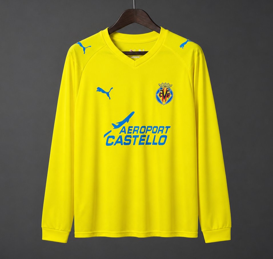 Villarreal 2008/09 Home Retro Shirt - Long Sleeve