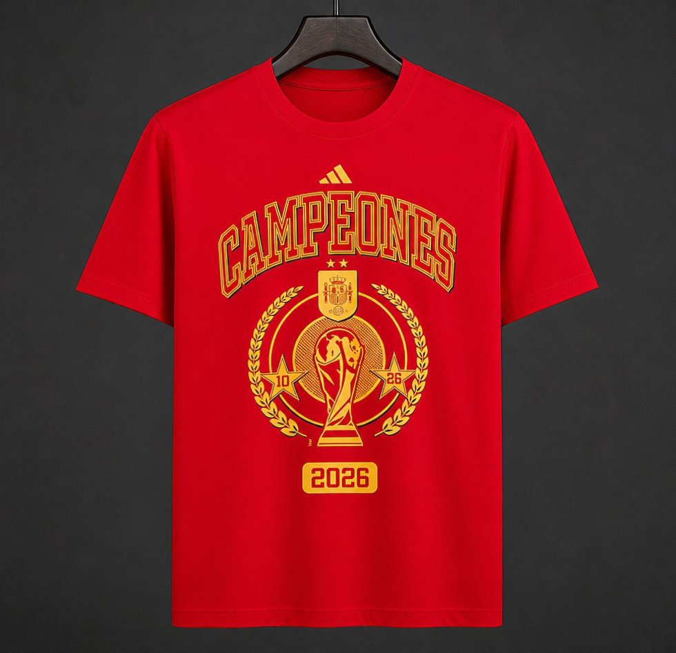 Spain 2026 World Cup Champion T-Shirt - Red