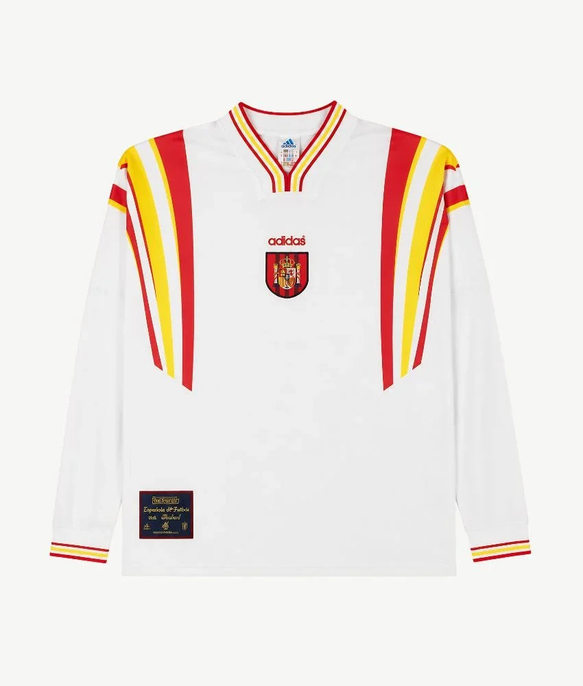 Spain 1996 Away Retro Long Sleeve Jersey - Fan Version