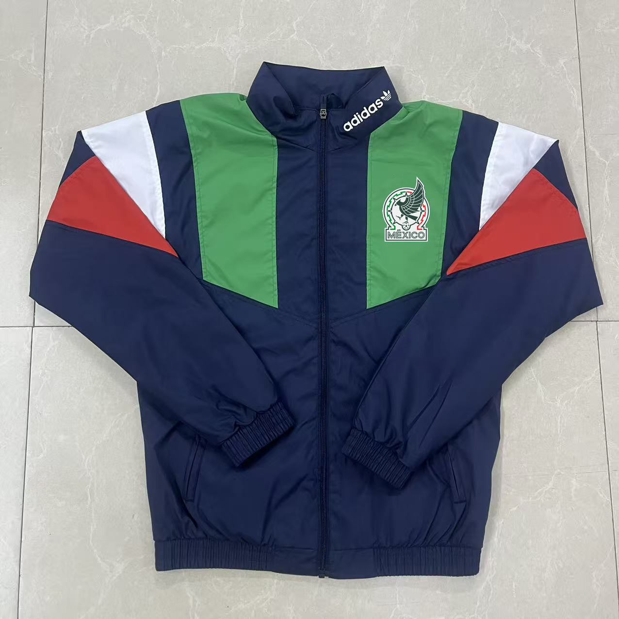 Mexico 2026 Windbreaker Jacket - Dark Blue/Green