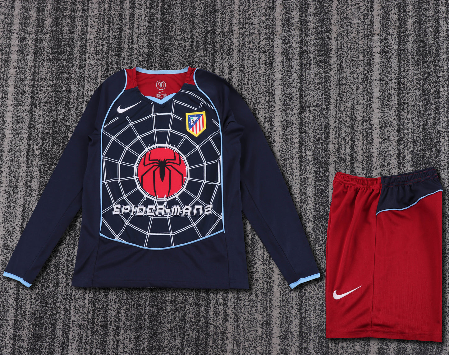 Atletico Madrid 04/05 Children's Away Retro Set - Long Sleeve