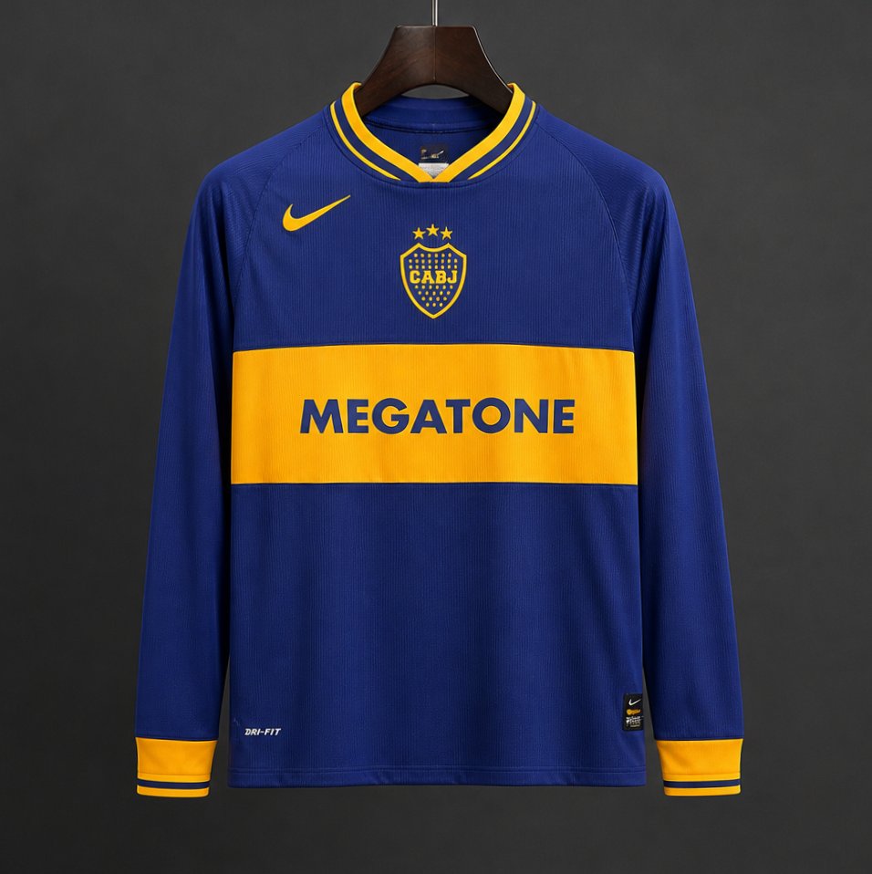 Boca Juniors 2006/07 Home Retro Shirt - Long Sleeve