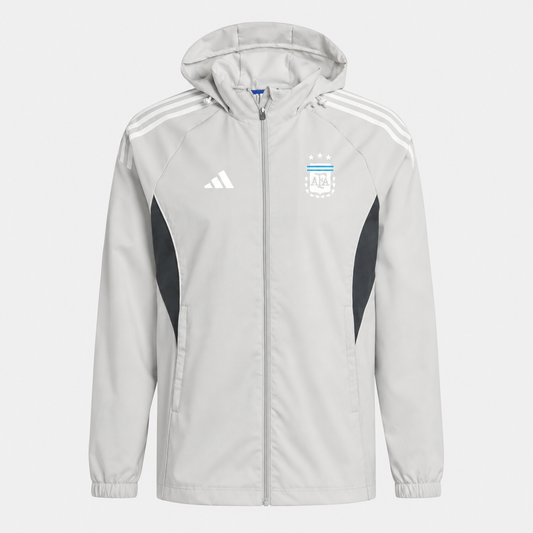Argentina 2026 Windbreaker Jacket - Light Grey/Black