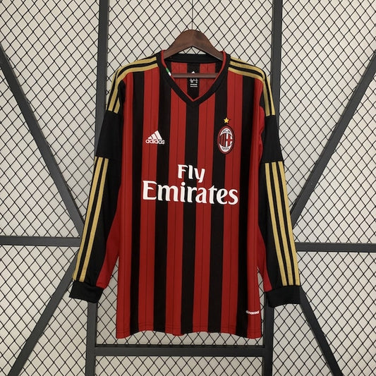 Milan 13/14 Home Retro Shirt - Long Sleeve