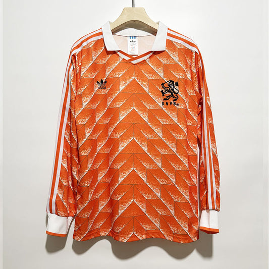 Netherlands 1988 Home Retro Shirt - Long Sleeve