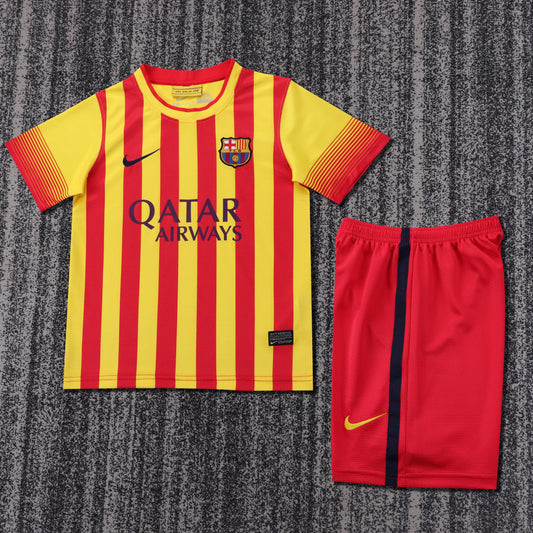 Barcelona 13/14 Children's Away Retro Set
