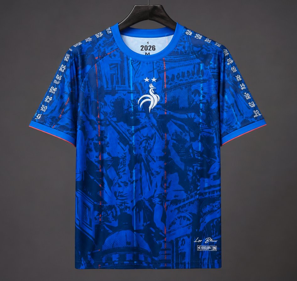 France 2026 'Les Bleus' Heritage Jersey - Blue/Blue navy