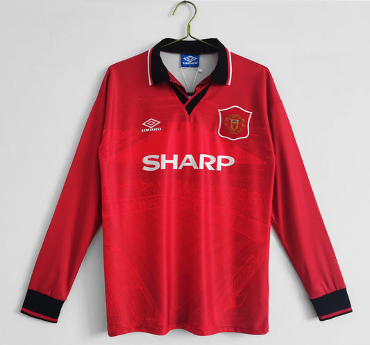 Manchester Unitd 94/96 Home Retro Shirt - Long Sleeve