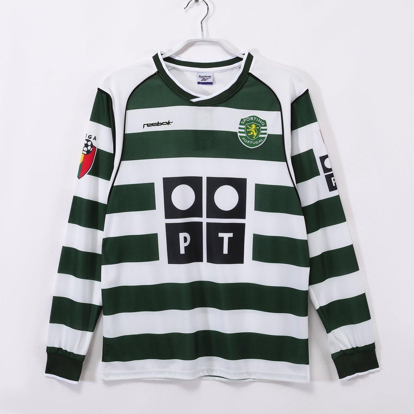 Sporting 01/03 Home Retro Shirt - Long Sleeve