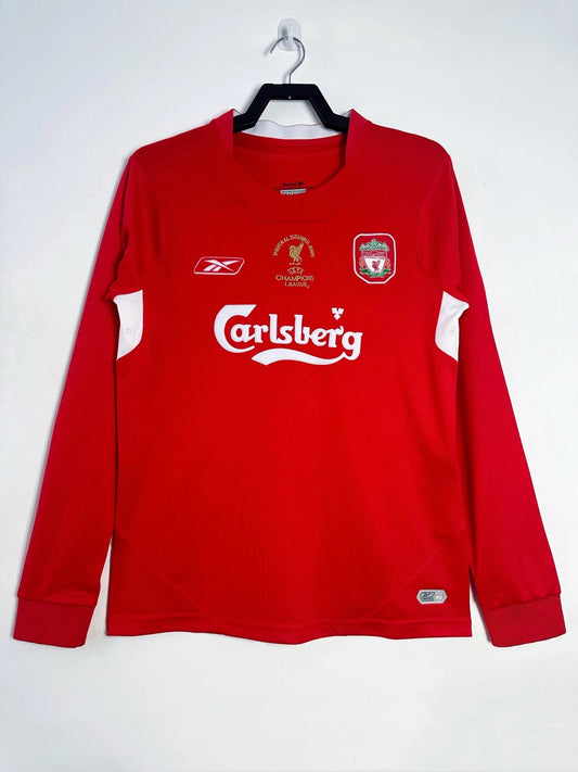 Liverpool 04/05 UCL Home Retro Shirt - Long Sleeve