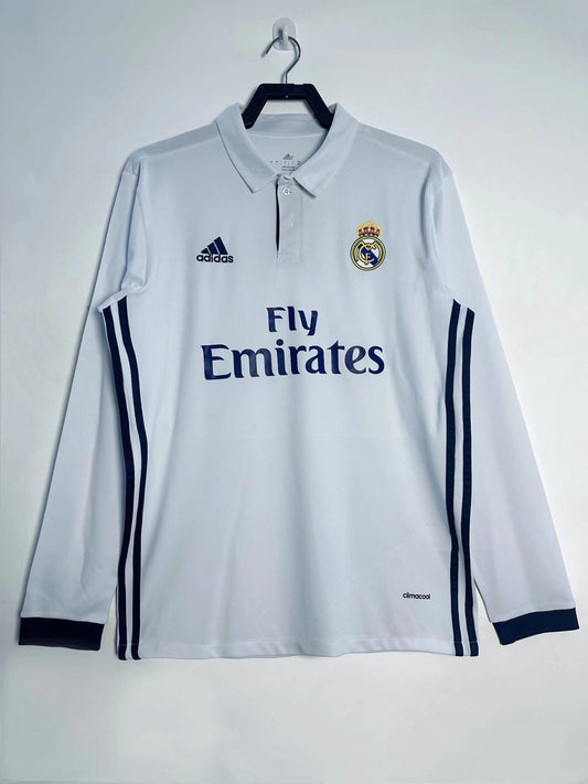 Real Madrid 16/17 Home Retro Shirt - Long Sleeve