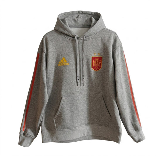 Spain 2026/27 Team Hoodie - Grey/Red