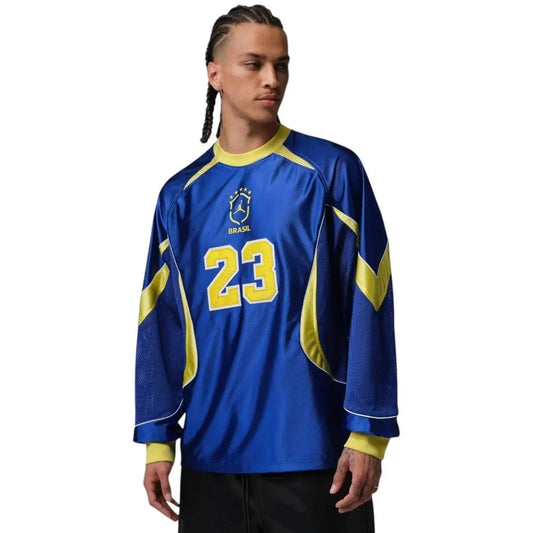 Brazil 2026 "Air Jordan" Long Sleeve Goalkeeper Jersey - Blue