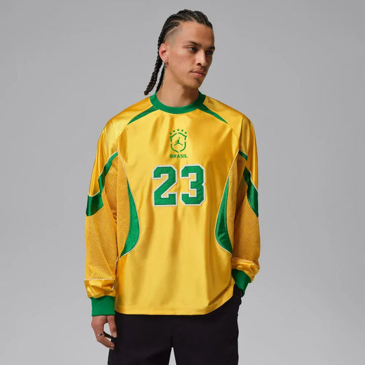 Brazil 2026 "Air Jordan" Long Sleeve Goalkeeper Jersey - Yellow