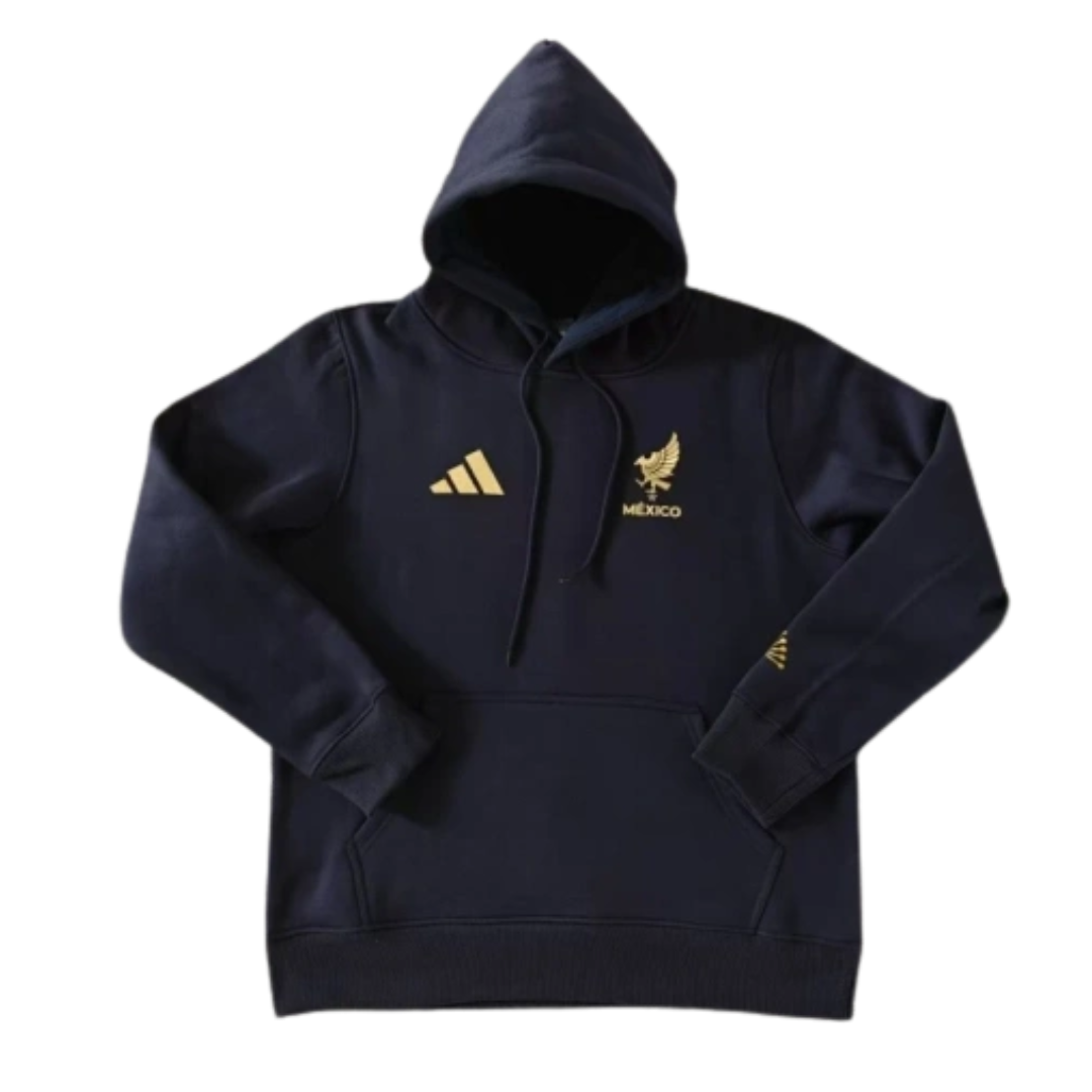 Mexico 2025/26 Team Hoodie - Dark Blue/Gold
