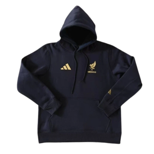 Mexico 2025/26 Team Hoodie - Dark Blue/Gold