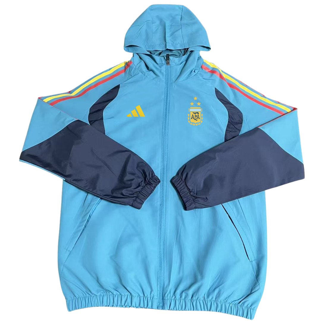 Argentina 2026 Windbreaker Jacket - Turquoise/Dark Blue