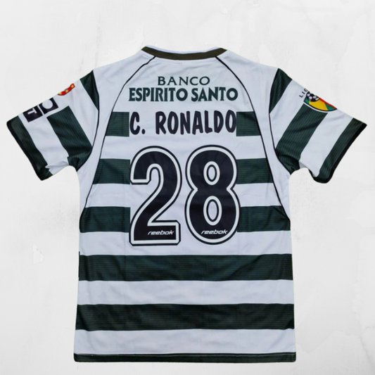 Sporting Retro 2001/03 Home Shirt - Cristiano Ronaldo #28