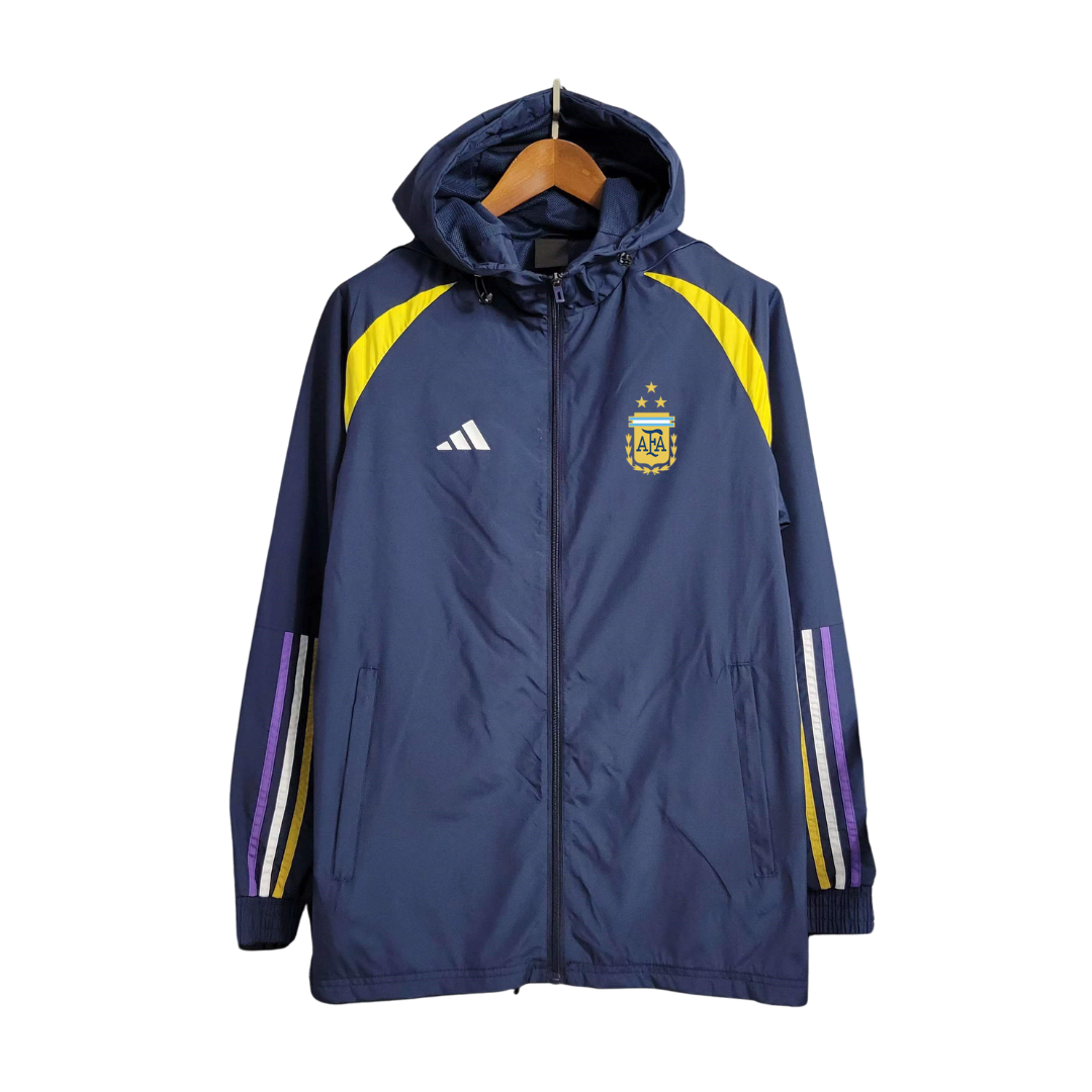 Argentina 2026 Windbreaker Jacket - Dark Blue/Yellow