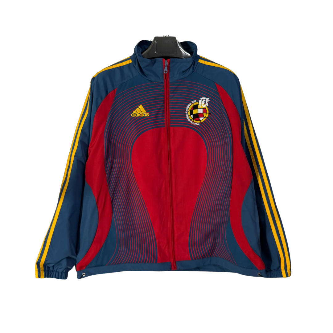 Spain 2006 Retro Windbreaker Jacket - Blue/Red
