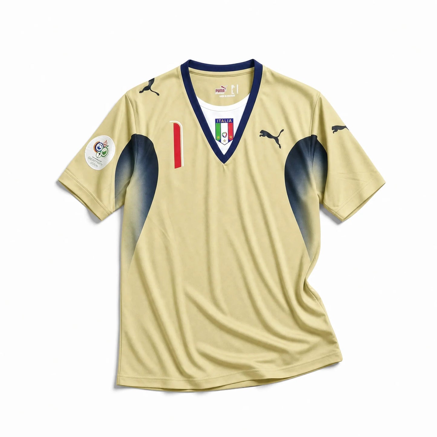 Italy 2006 Home Goalkeeper Retro Shirt - Buffon #1 (+Patches)