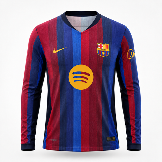Barcelona 26/27 Home Long Sleeve Jersey - Player Version