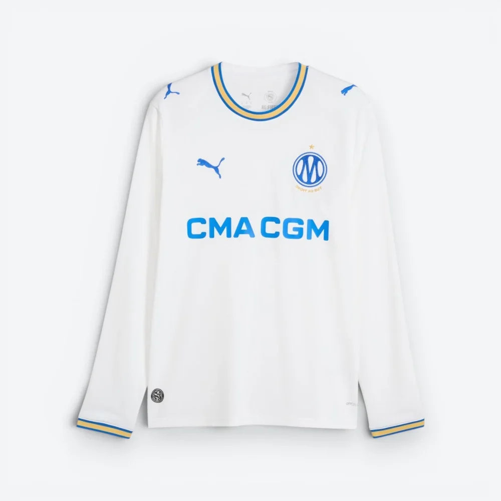 Marseille 26/27 Home Long Sleeve Jersey - Fan Version