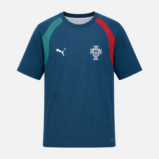 Portugal 2026 Pre-Match T-Shirt - Ocean Tropic/Silver