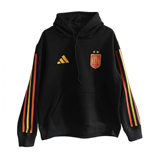 Spain 2026/27 Team Hoodie - Black/Spanish Tricolor