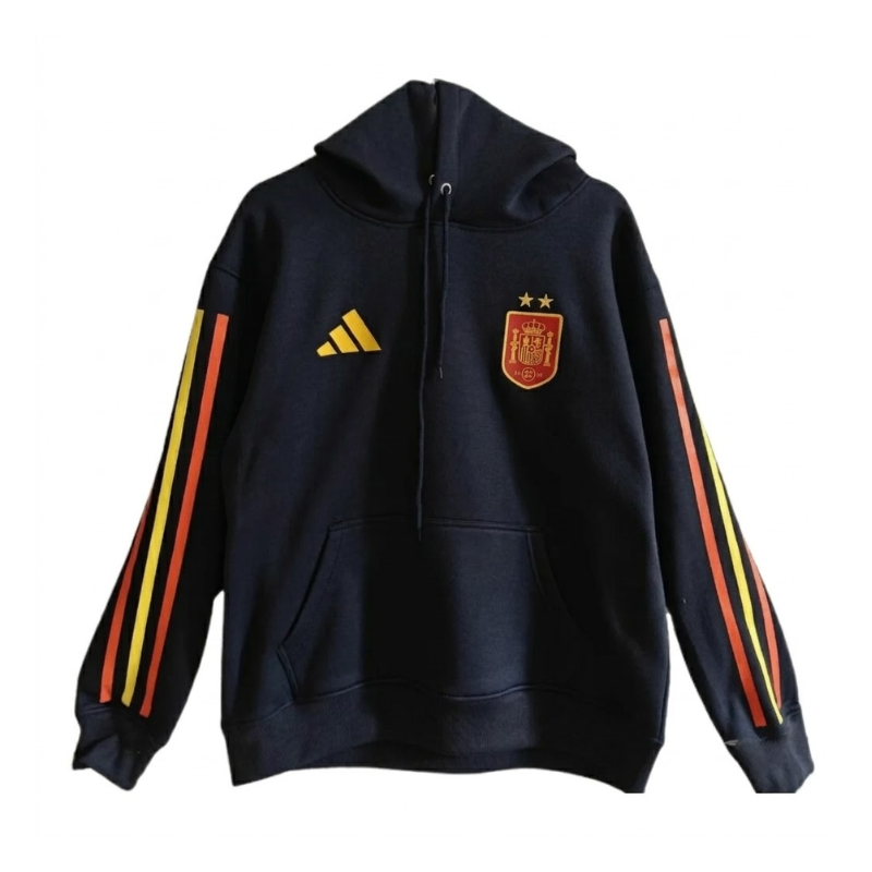 Spain 2026/27 Team Hoodie - Dark Blue/Spanish Tricolor