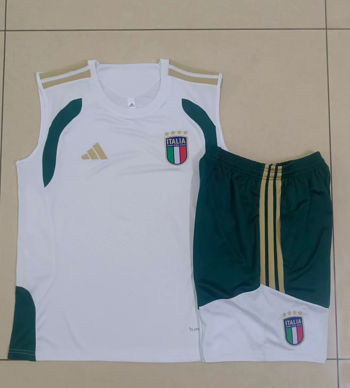 Italy 2026/27 Sleeveless Home Kit - White/Teal Green/Gold