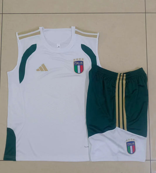 Italy 2026/27 Sleeveless Home Kit - White/Teal Green/Gold