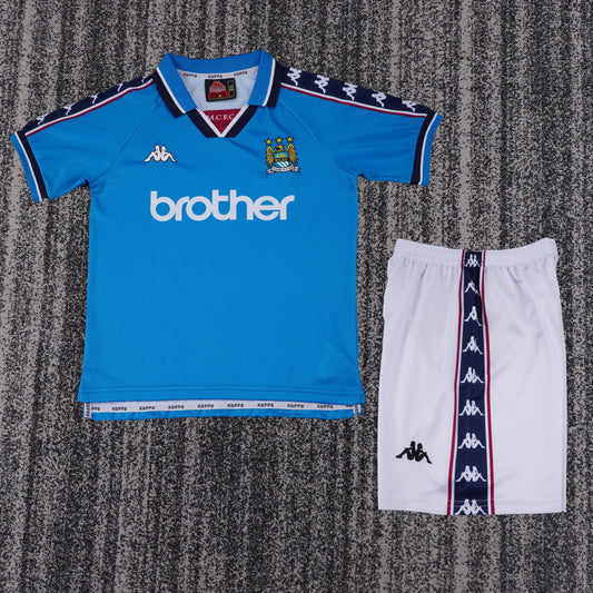 Manchester City 97/98 Children's Home Retro Set