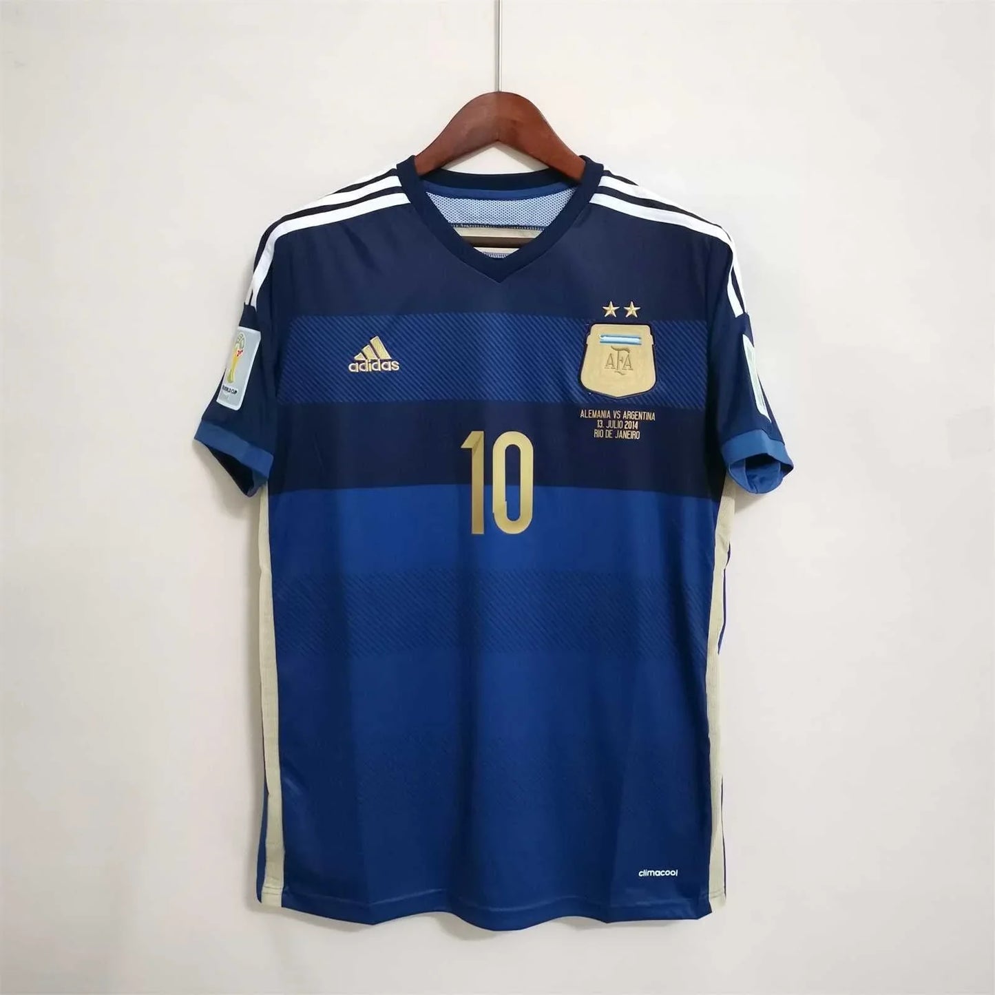 Argentina 2014 Away Retro Shirt - Messi #10 (+Patches)