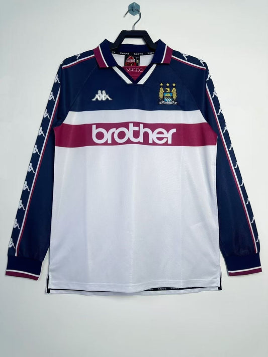 Manchester City 97/98 Away Retro Shirt - Long Sleeve