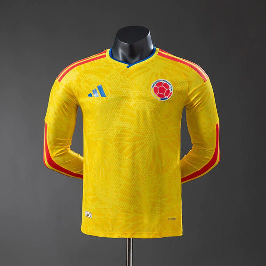Colombia 2026/27 Home Long Sleeve Jersey - Fan Version