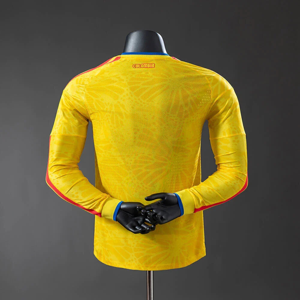 Colombia 2026/27 Home Long Sleeve Jersey - Fan Version