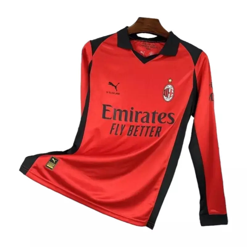 Milan x Slam Jam 26/27 Home Long Sleeve Jersey - Fan Version