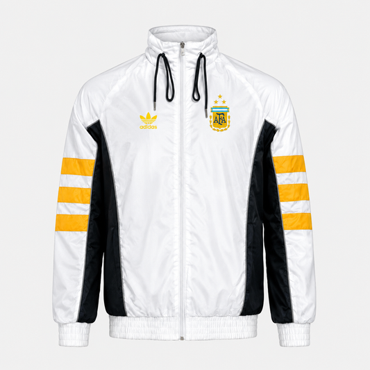 Argentina 2026 Windbreaker Jacket - White/Black/Yellow