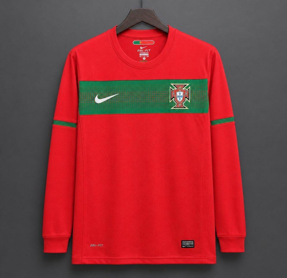 Portugal 2010 Home Retro Shirt - Long Sleeve