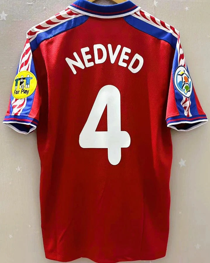Czech Republic 96/97 Home Retro Shirt - NEDVED #4 (+Patches)
