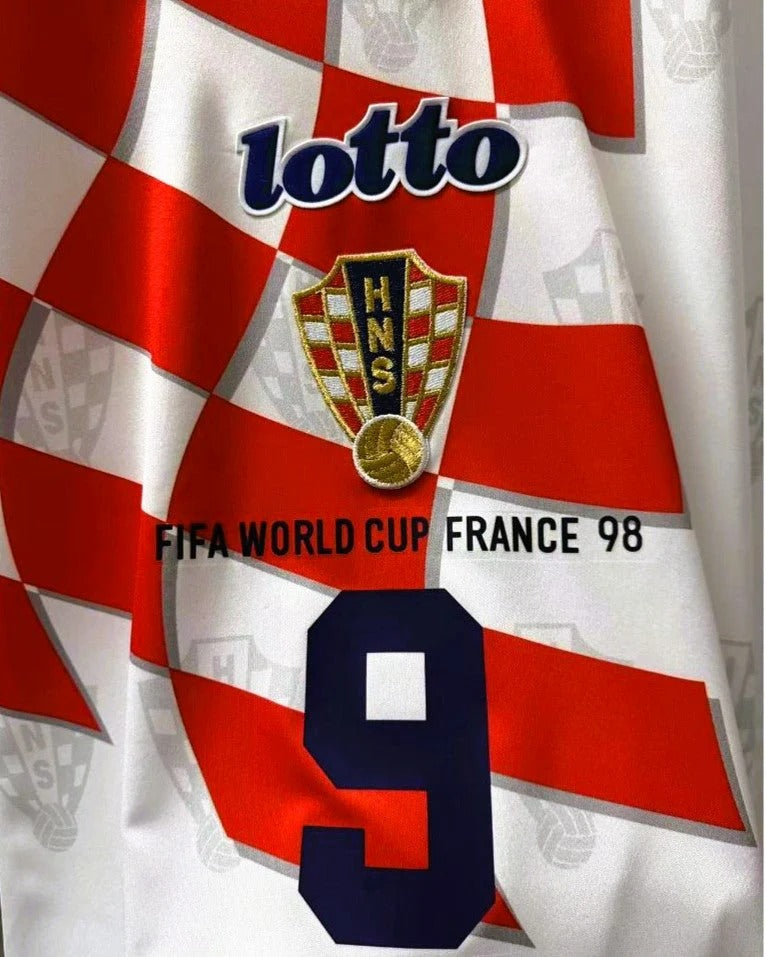 Croatia 98/99 Home Retro Shirt - Šuker #9
