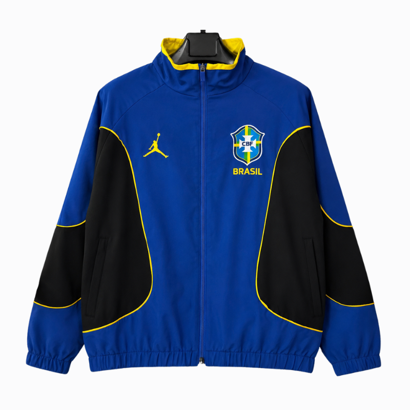 Brazil Jordan 2026 Windbreaker Jacket - Blue/Black